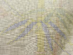 アンティーク　松竹梅に枝花模様織り出し本場大島紬着物